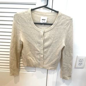 Aerie soft cream colored cardigan, small